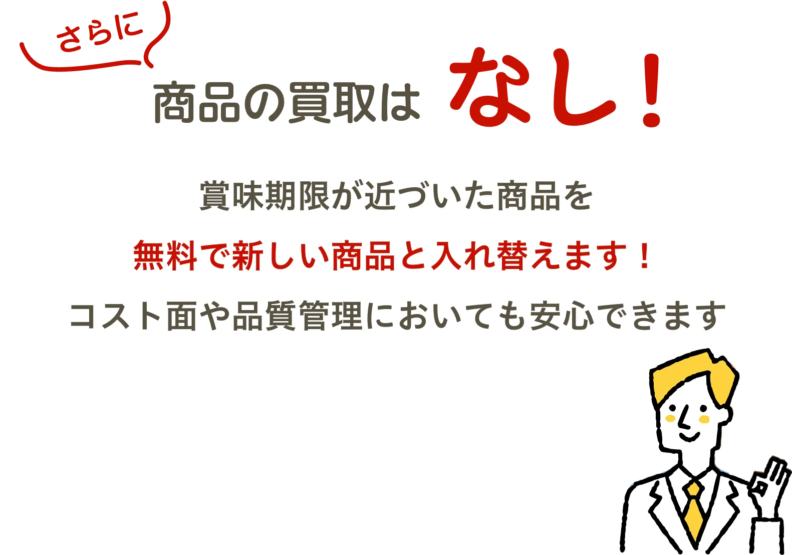 商品の買取はなし